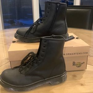 Dr. Martens kids 1460 faux fur lined boots